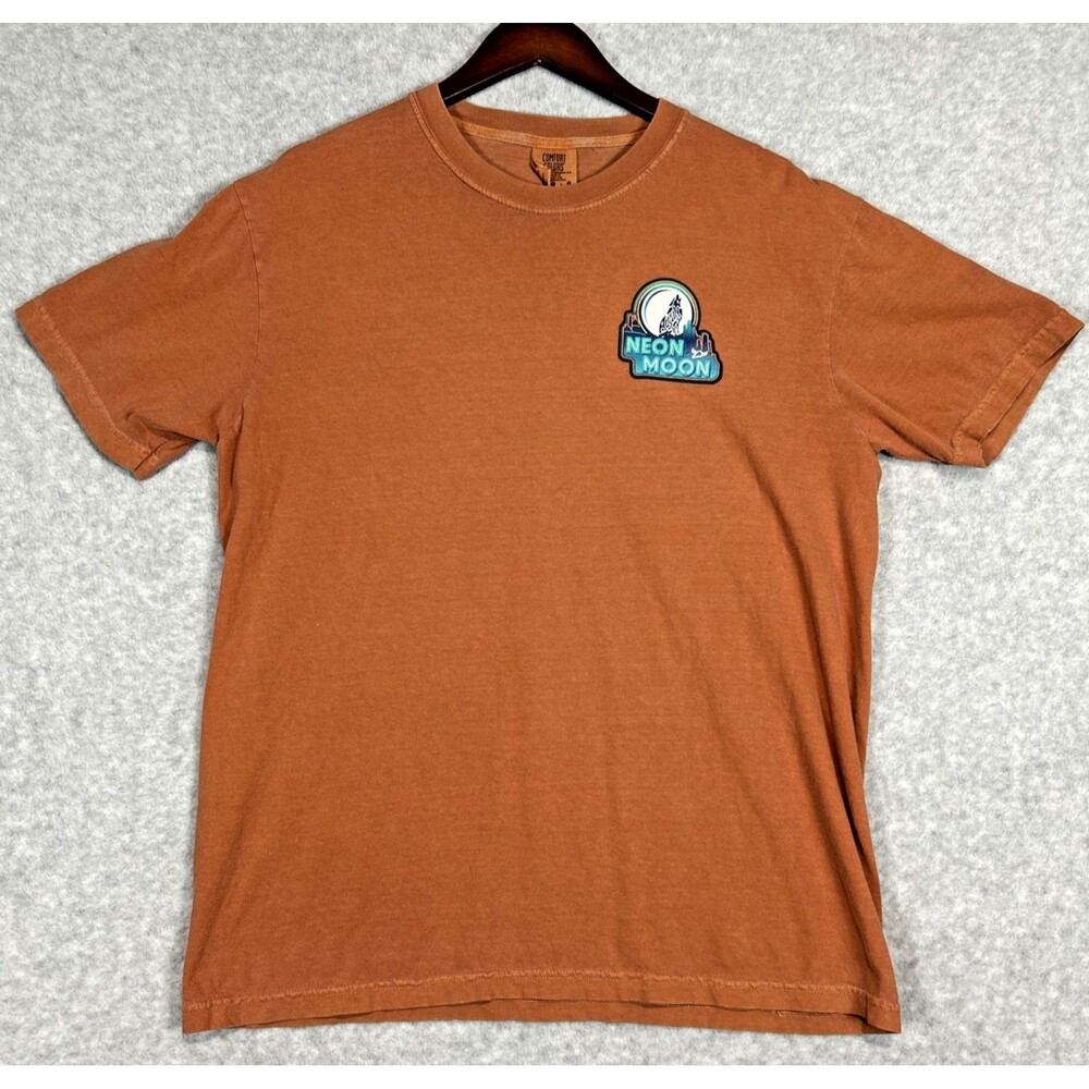 Neon Moon Honky Tonk T-Shirt Mens Large Comfort Colors Western Cowboy Bar Tee